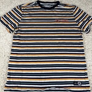 Welcome Brand Mens Striped Skate Shirt Large Monument To The‎ Ruined Age